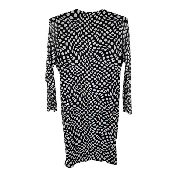 11 Honore Dress Niara Dot Print long sleeve black white size 3 (3X) - Picture 5 of 6
